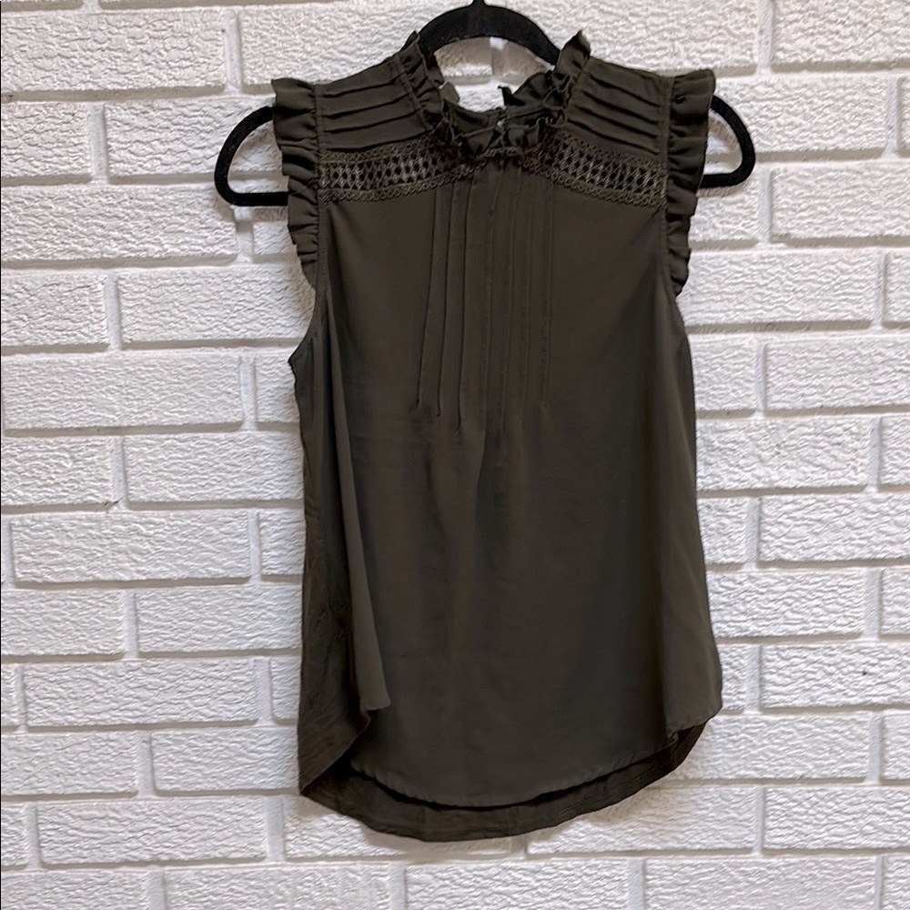 Army Green Sleeveless Top